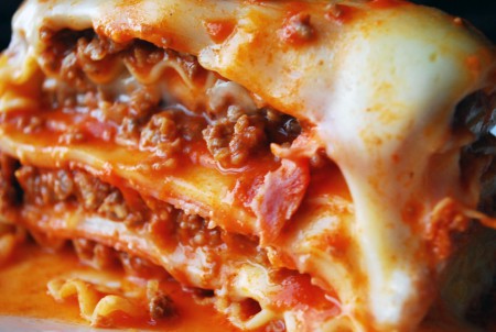 Lasanha fresca no forno